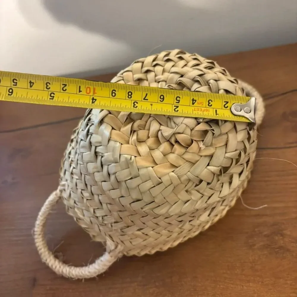 Morocco Basket Handwoven Natural Palm Leaves Mini basket